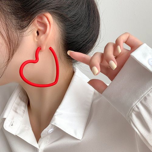 Boucles d'oreilles design cœur - SHEIN - Modalova
