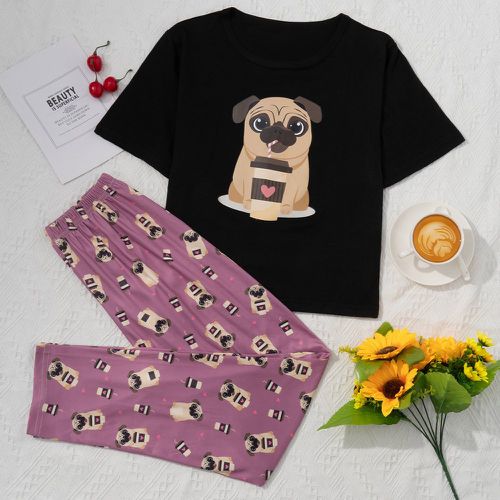 Ensemble de pyjama chien & à imprimé cœur - SHEIN - Modalova