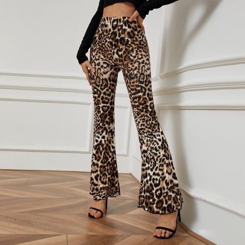 Pantalon à léopard évasé - SHEIN - Modalova
