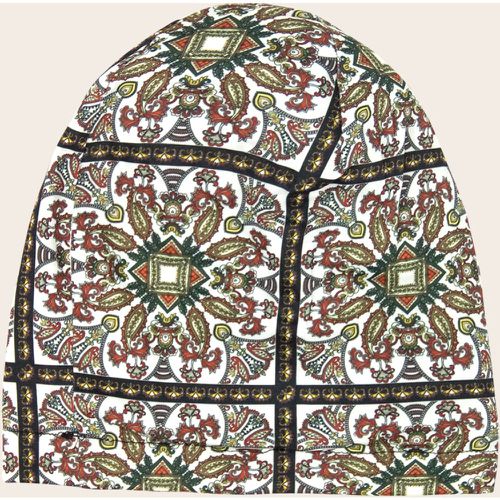 Chapeau à imprimé géométrique en satin - SHEIN - Modalova