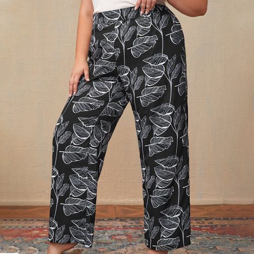 Pantalon taille haute à imprimé végétale - SHEIN - Modalova