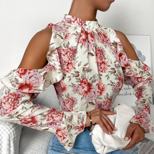 Top à imprimé floral à épaules dénudées - SHEIN - Modalova