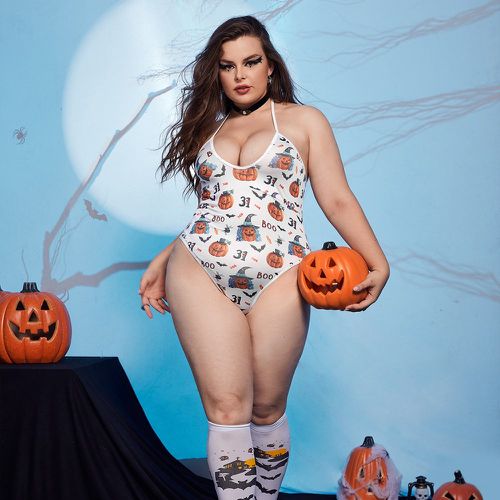 Body de lingerie halloween à imprimé citrouille - SHEIN - Modalova