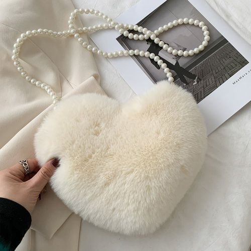 Sac fantaisie minimaliste duveteux design cœur - SHEIN - Modalova