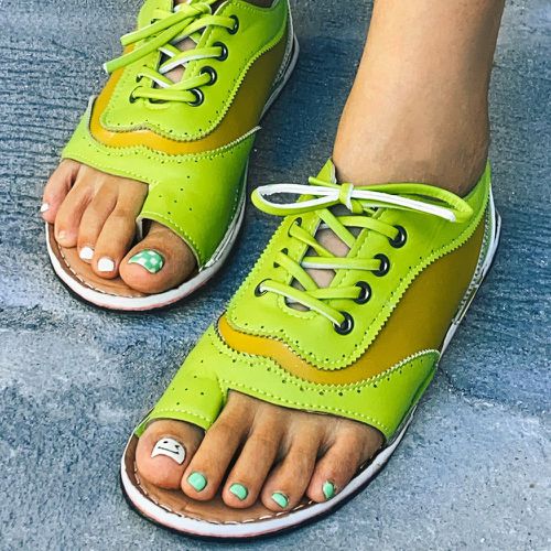 Chaussures plates à design tongs à lacets - SHEIN - Modalova
