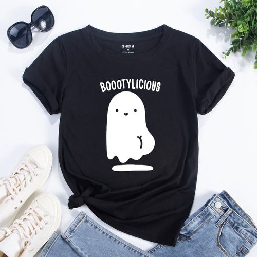 T-shirt Halloween et lettre - SHEIN - Modalova