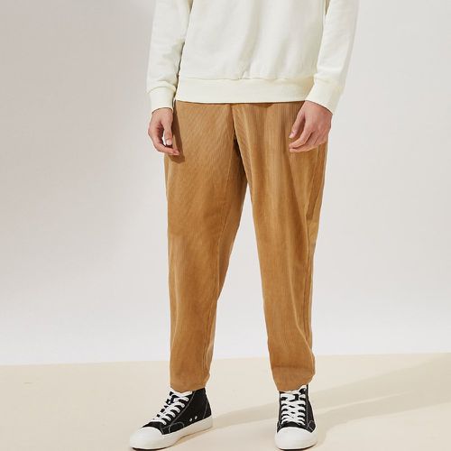 Pantalon trapèze à poche en velours côtelé - SHEIN - Modalova