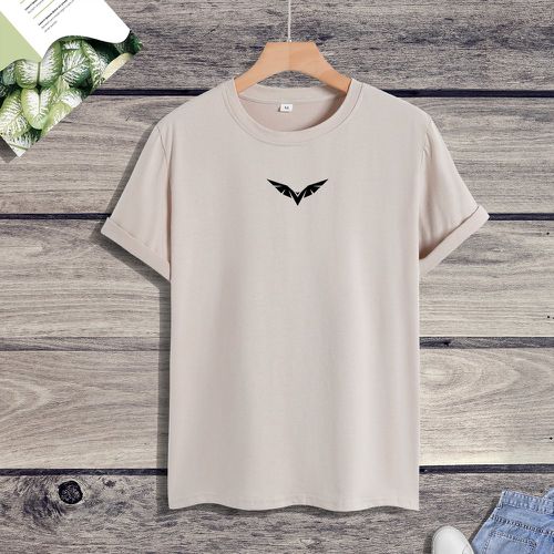 T-shirt à imprimé géométrique manches courtes - SHEIN - Modalova