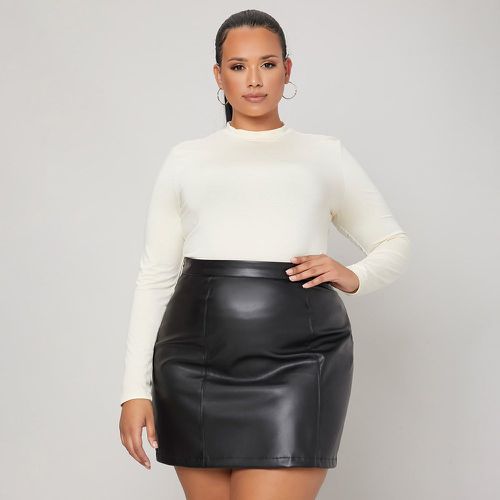 Jupe taille haute en cuir PU - SHEIN - Modalova