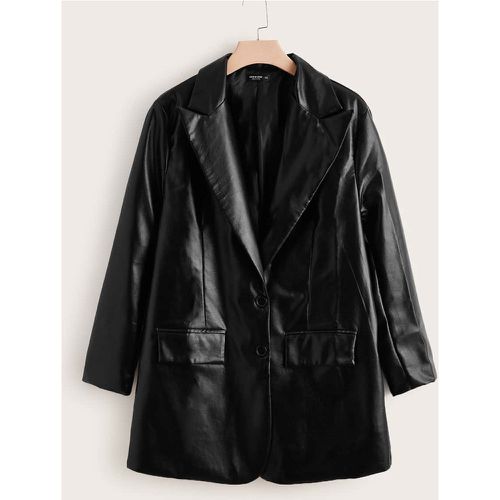 Blazer en cuir PU - SHEIN - Modalova