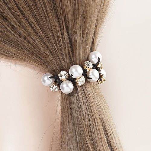 Élastique à cheveux avec strass et fausse perle - SHEIN - Modalova