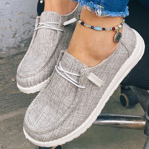 Chaussures minimaliste décontractées à lacets - SHEIN - Modalova