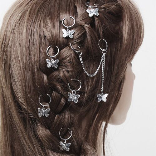 Pièces Anneau pour cheveux à pendentif papillon - SHEIN - Modalova