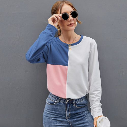 Sweat-shirt à blocs de couleurs blocs de couleur - SHEIN - Modalova