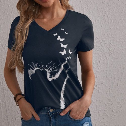 T-Shirts Casual Animal - SHEIN - Modalova