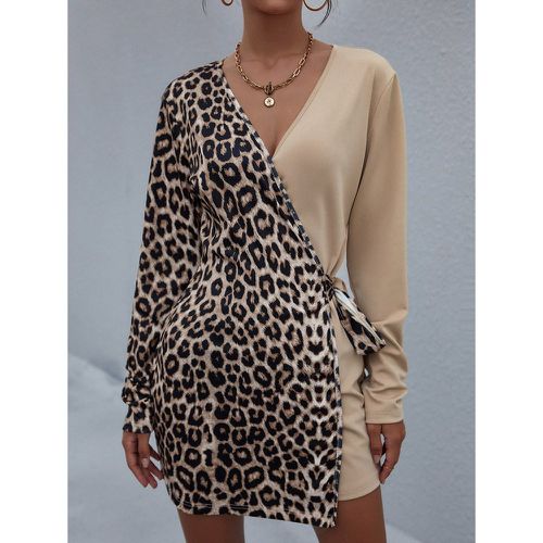 Robe léopard à nœud - SHEIN - Modalova
