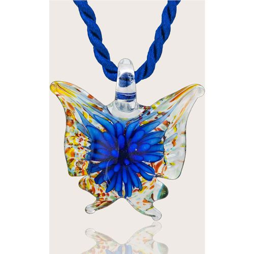 Collier à pendentif papillon en verre - SHEIN - Modalova
