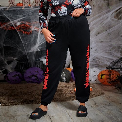 Pantalon de survêtement à halloween slogan - SHEIN - Modalova