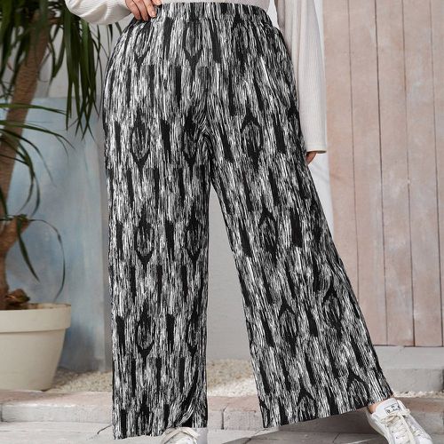 Pantalon ample taille haute à imprimé - SHEIN - Modalova