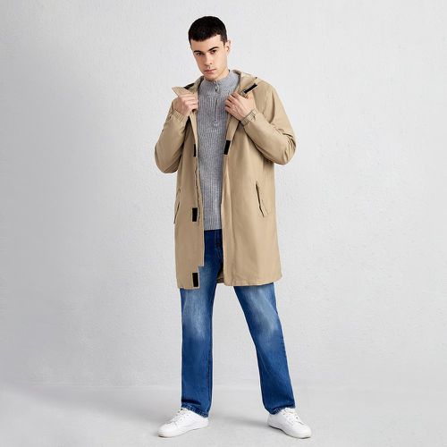 Manteau à capuche avec zip - SHEIN - Modalova