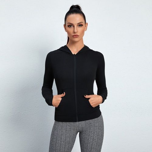 Veste de sport zippé à capuche - SHEIN - Modalova