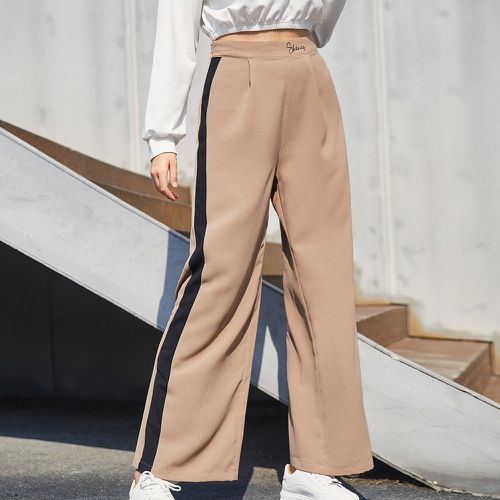 Pantalon ample taille haute à motif lettre - SHEIN - Modalova