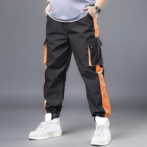 Pantalon de jogging à blocs de couleurs poche à rabat - SHEIN - Modalova