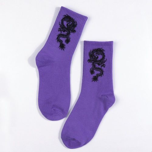 Chaussettes à motif dragon chinois - SHEIN - Modalova