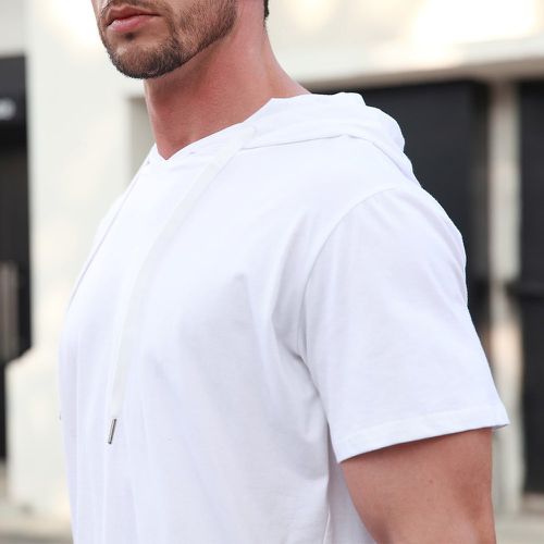 Homme T-shirt à cordon à capuche - SHEIN - Modalova