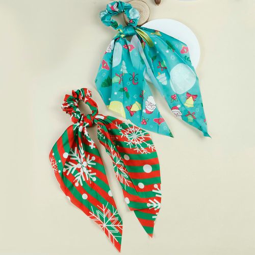 Pièces Élastique avec foulard pour cheveux Noël à imprimé flocon de neige - SHEIN - Modalova