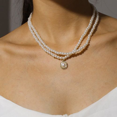 Collier avec pendentif à perle naturelle perlé - SHEIN - Modalova