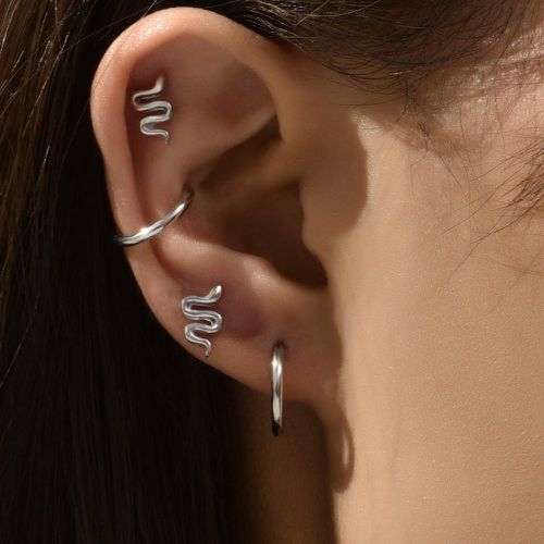 Paires Boucles d'oreilles design serpentine - SHEIN - Modalova
