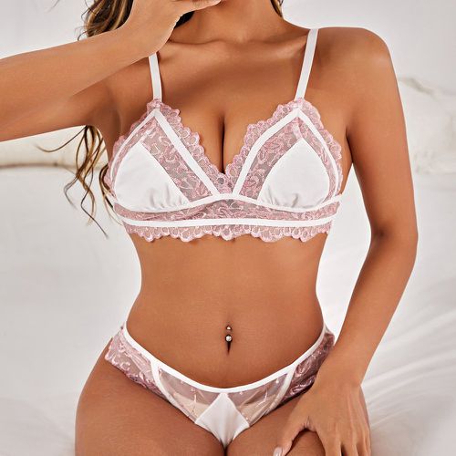 Soutien-gorge avec dentelle et Culotte - SHEIN - Modalova