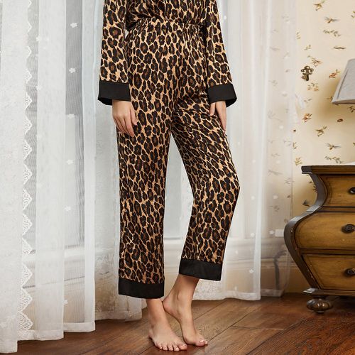 Pantalon à domicile à léopard - SHEIN - Modalova