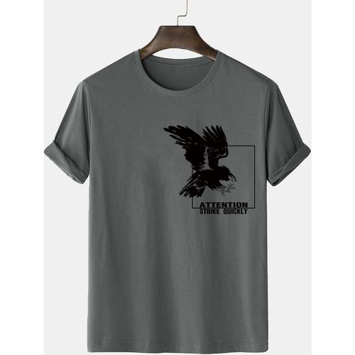 T-shirt lettre et imprimé aigle - SHEIN - Modalova