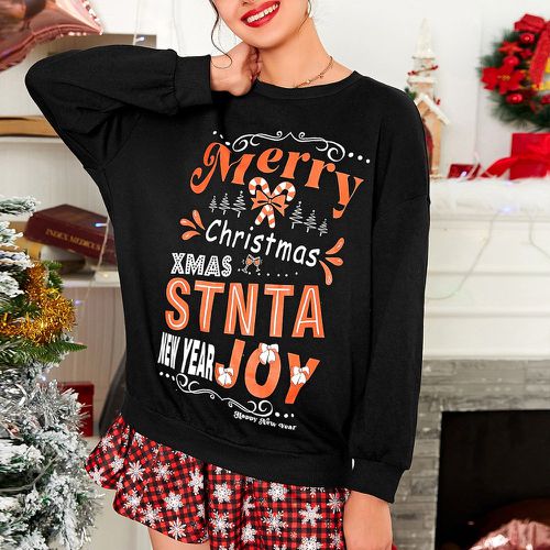 Sweat-shirt à imprimé Noël - SHEIN - Modalova
