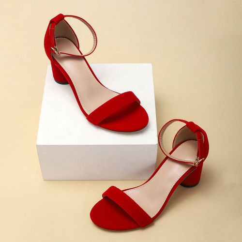 Sandales minimaliste à talons épais à bride de cheville - SHEIN - Modalova