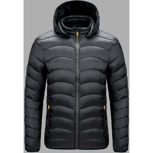 Manteau matelassé zippé à capuche - SHEIN - Modalova