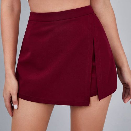 Jupe-short unicolore taille haute - SHEIN - Modalova