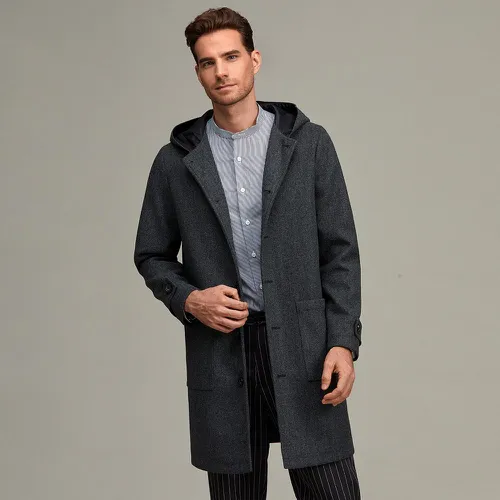 Manteau avec poches à capuche long - SHEIN - Modalova