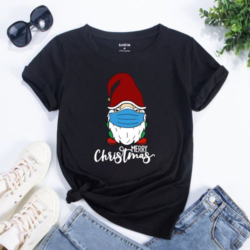 T-shirt à imprimé Noël - SHEIN - Modalova