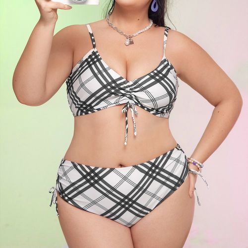 Bikini à carreaux à cordon - SHEIN - Modalova
