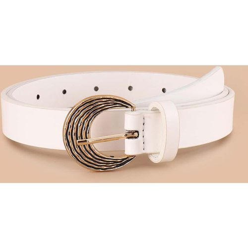 Ceinture texturée à boucle en métal avec perforatrice - SHEIN - Modalova