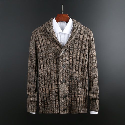 Cardigan chiné en tricot torsadé - SHEIN - Modalova