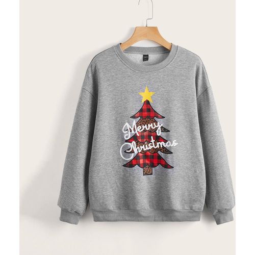 Sweat-shirt thermique à imprimé Noël - SHEIN - Modalova