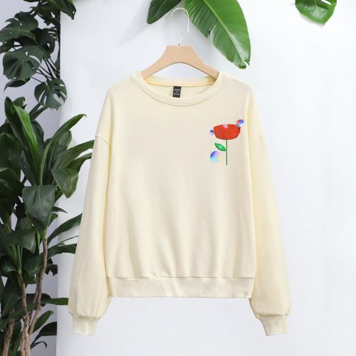 Sweat-shirt fleuri - SHEIN - Modalova