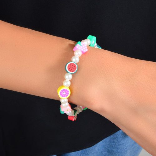 Bracelet à fruit et fausse perle de couleur aléatoire - SHEIN - Modalova