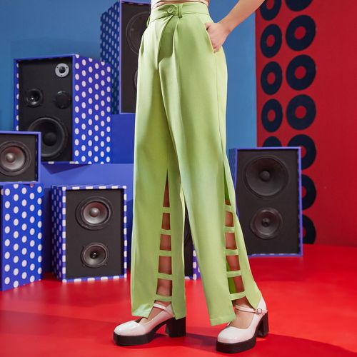 Pantalon ample taille haute avec découpe - SHEIN - Modalova
