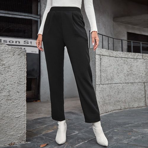 Pantalon taille haute plissé (sans ceinture) - SHEIN - Modalova