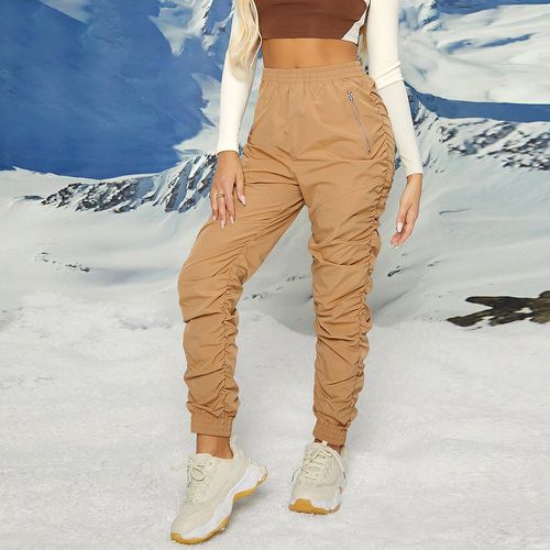 Pantalon taille haute zippé - SHEIN - Modalova